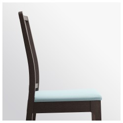 Фото1.Крісло, темно-коричневий, сидіння Orrsta світло-блакитний EKEDALEN IKEA 492.652.25